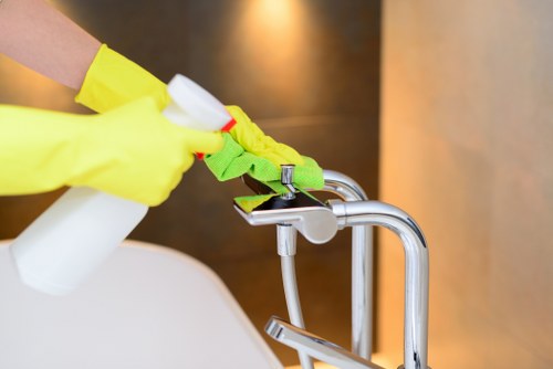 Deep one off cleaning in a kitchen and dining space