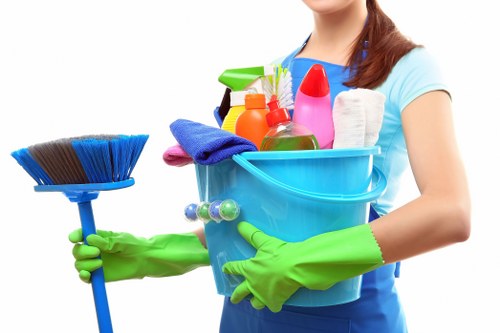 Cleaning routine for conference room and office flooring