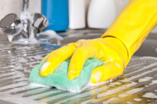 Detailed deep cleaning of a tidy home interior