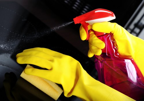 Professional cleaners performing one off cleaning in a property