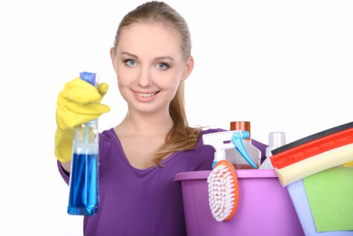 Commercial carpet cleaning in an office space